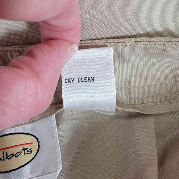 Talbots Wool Silk Womens Trousers Dress Pants Tan Stretch Straight Leg Size 6 - Picture 6 of 10